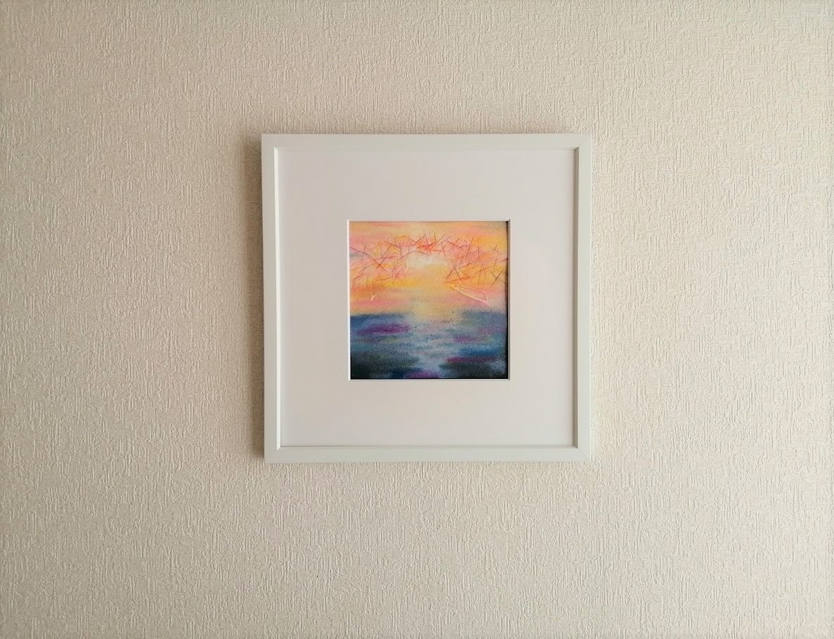 タイトル「　憧憬　」水彩画 憧憬｜小さいお絵描きや さいしき